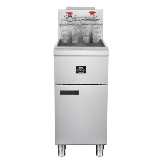 Friteuse commerciale au gaz propane FORNO, 3 brûleurs 90 000 BTU, capacité d'huile 40 lb