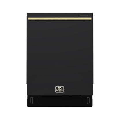 Stella 24 in. Built-in Dishwasher in Black, Tall Tub, Top Touch Control, Fingerprint-Resistant Stainless Steel Dishwasher, Black, Quiet 44 dBA, Soil-Sensing Capable, NSF & ENERGY STAR - Forno Appliances
