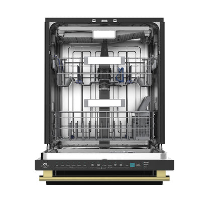 Stella 24 in. Built-in Dishwasher in Black, Tall Tub, Top Touch Control, Fingerprint-Resistant Stainless Steel Dishwasher, Black, Quiet 44 dBA, Soil-Sensing Capable, NSF & ENERGY STAR - Forno Appliances
