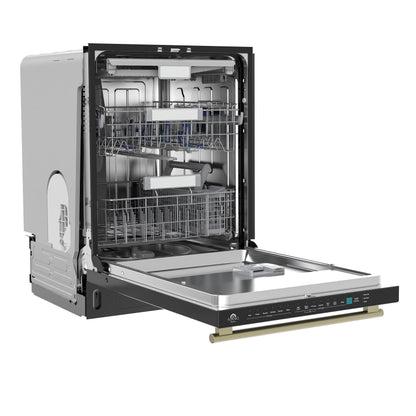 Stella 24 in. Built-in Dishwasher in Black, Tall Tub, Top Touch Control, Fingerprint-Resistant Stainless Steel Dishwasher, Black, Quiet 44 dBA, Soil-Sensing Capable, NSF & ENERGY STAR - Forno Appliances
