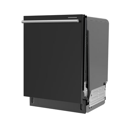 Stella 24 in. Built-in Dishwasher in Black, Tall Tub, Top Touch Control, Fingerprint-Resistant Stainless Steel Dishwasher, Black, Quiet 44 dBA, Soil-Sensing Capable, NSF & ENERGY STAR - Forno Appliances