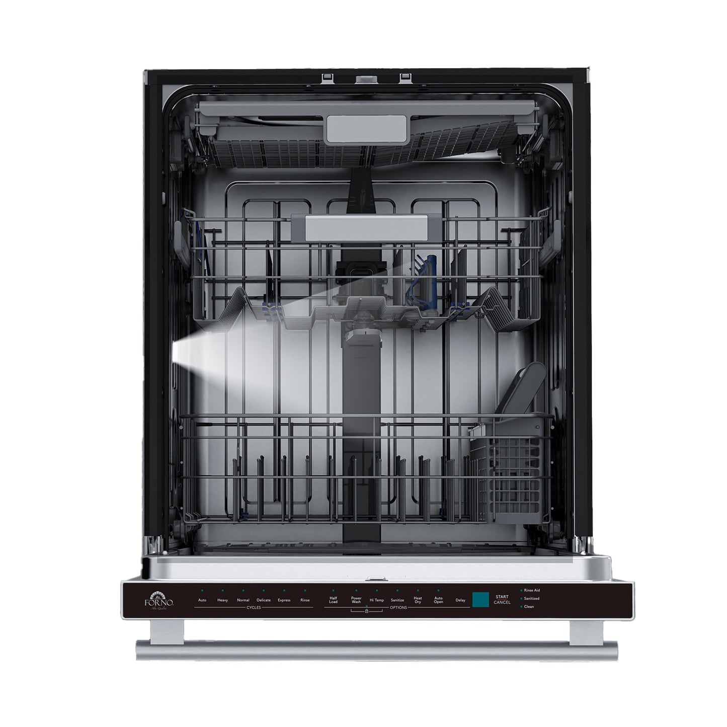 Stella 24 in. Built-in Dishwasher, Tall Tub, Top Touch Control, Fingerprint-Resistant Stainless Steel Dishwasher, Quiet 44 dBA, Soil-Sensing Capable, NSF & ENERGY STAR - Forno Appliances