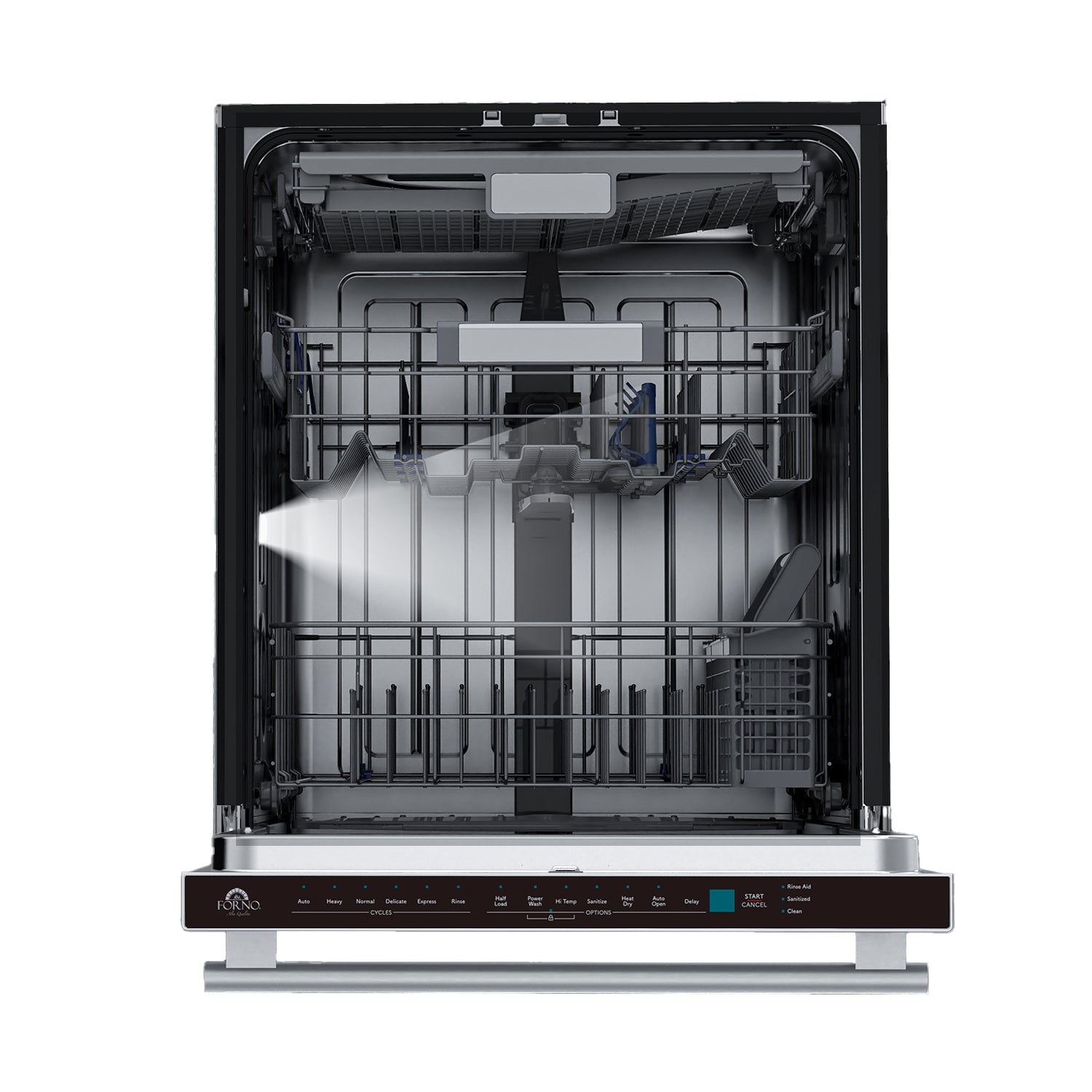 Stella 24 in. Built-in Dishwasher, Tall Tub, Top Touch Control, Fingerprint-Resistant Stainless Steel Dishwasher, Quiet 44 dBA, Soil-Sensing Capable, NSF & ENERGY STAR - Forno Appliances