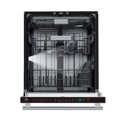 Stella 24 in. Built-in Dishwasher, Tall Tub, Top Touch Control, Fingerprint-Resistant Stainless Steel Dishwasher, Quiet 44 dBA, Soil-Sensing Capable, NSF & ENERGY STAR - Forno Appliances