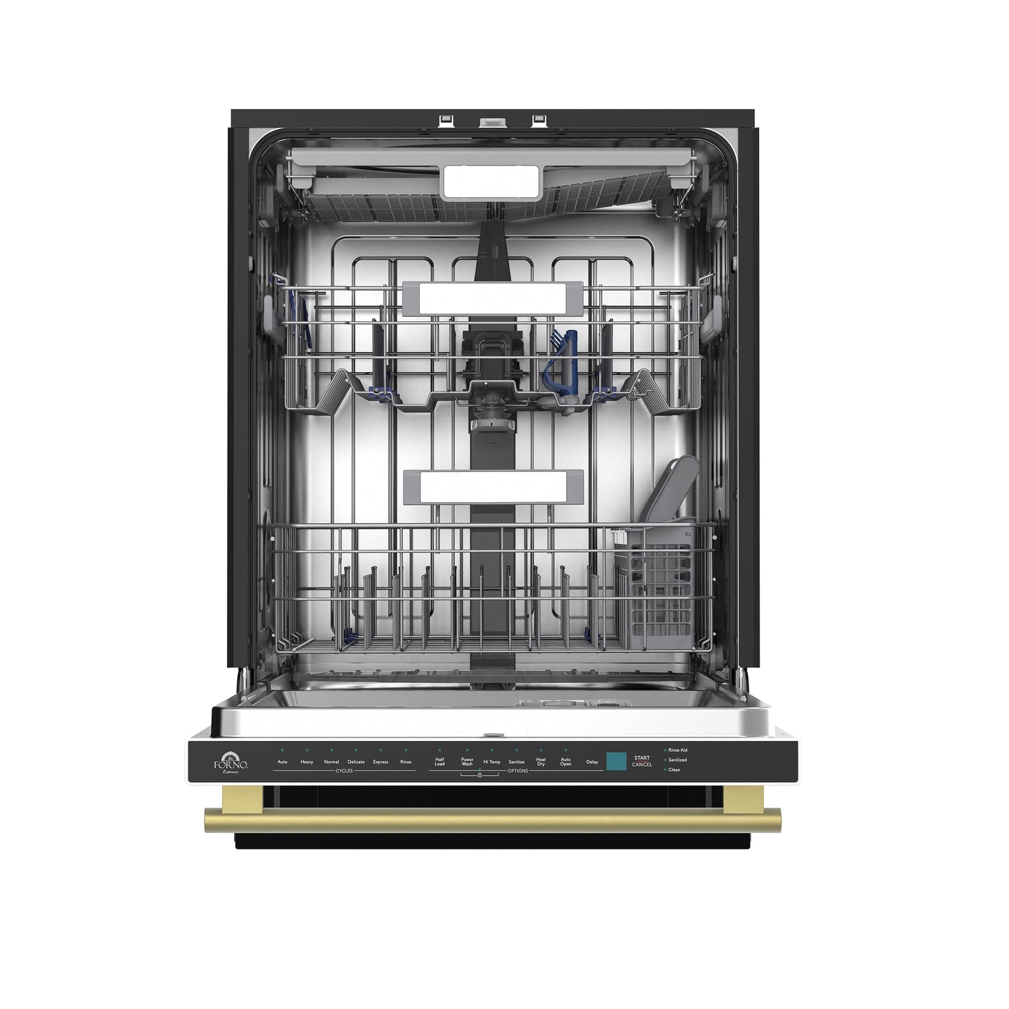 Stella 24 in. Built-in Dishwasher in White, Tall Tub, Top Touch Control, Fingerprint-Resistant Stainless Steel Dishwasher, Quiet 44 dBA, Soil-Sensing Capable, NSF & ENERGY STAR - Forno Appliances