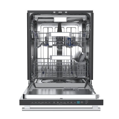 Stella 24 in. Built-in Dishwasher in White, Tall Tub, Top Touch Control, Fingerprint-Resistant Stainless Steel Dishwasher, Quiet 44 dBA, Soil-Sensing Capable, NSF & ENERGY STAR - Forno Appliances