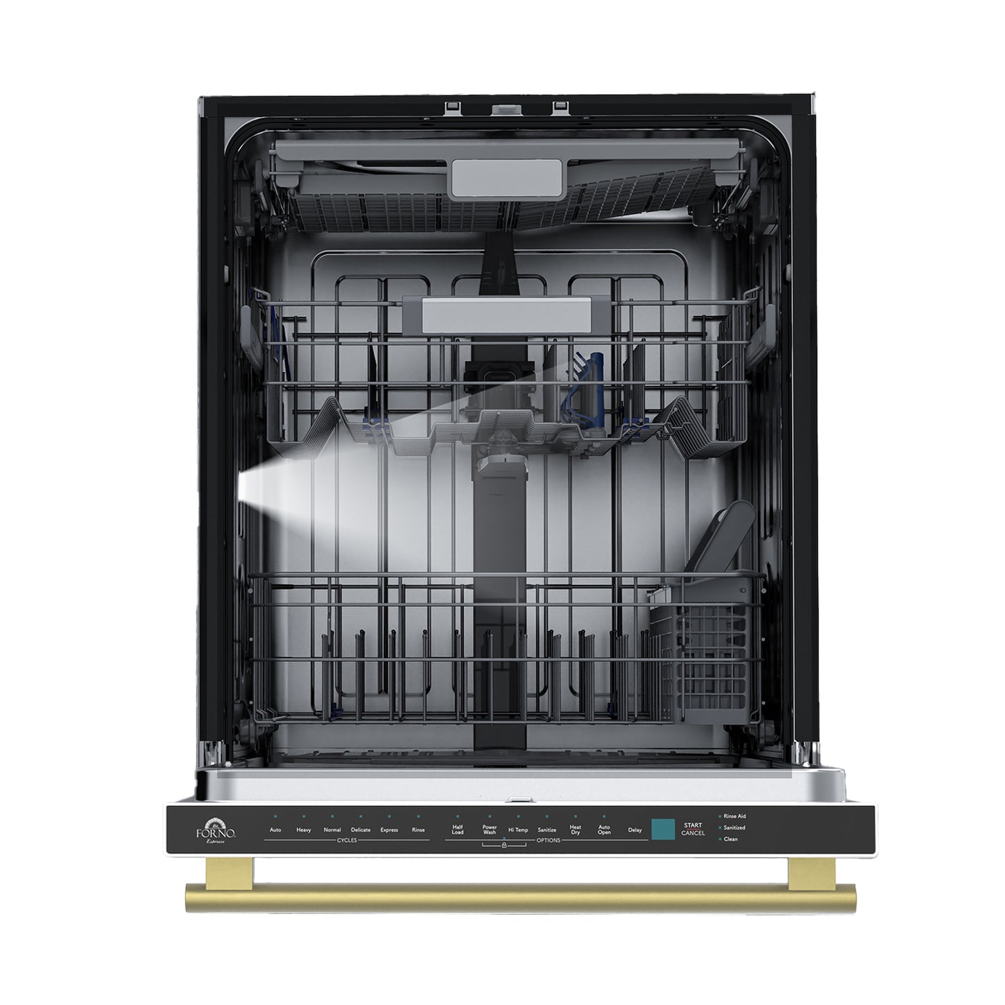 Stella 24 in. Built-in Dishwasher in White, Tall Tub, Top Touch Control, Fingerprint-Resistant Stainless Steel Dishwasher, Quiet 44 dBA, Soil-Sensing Capable, NSF & ENERGY STAR - Forno Appliances