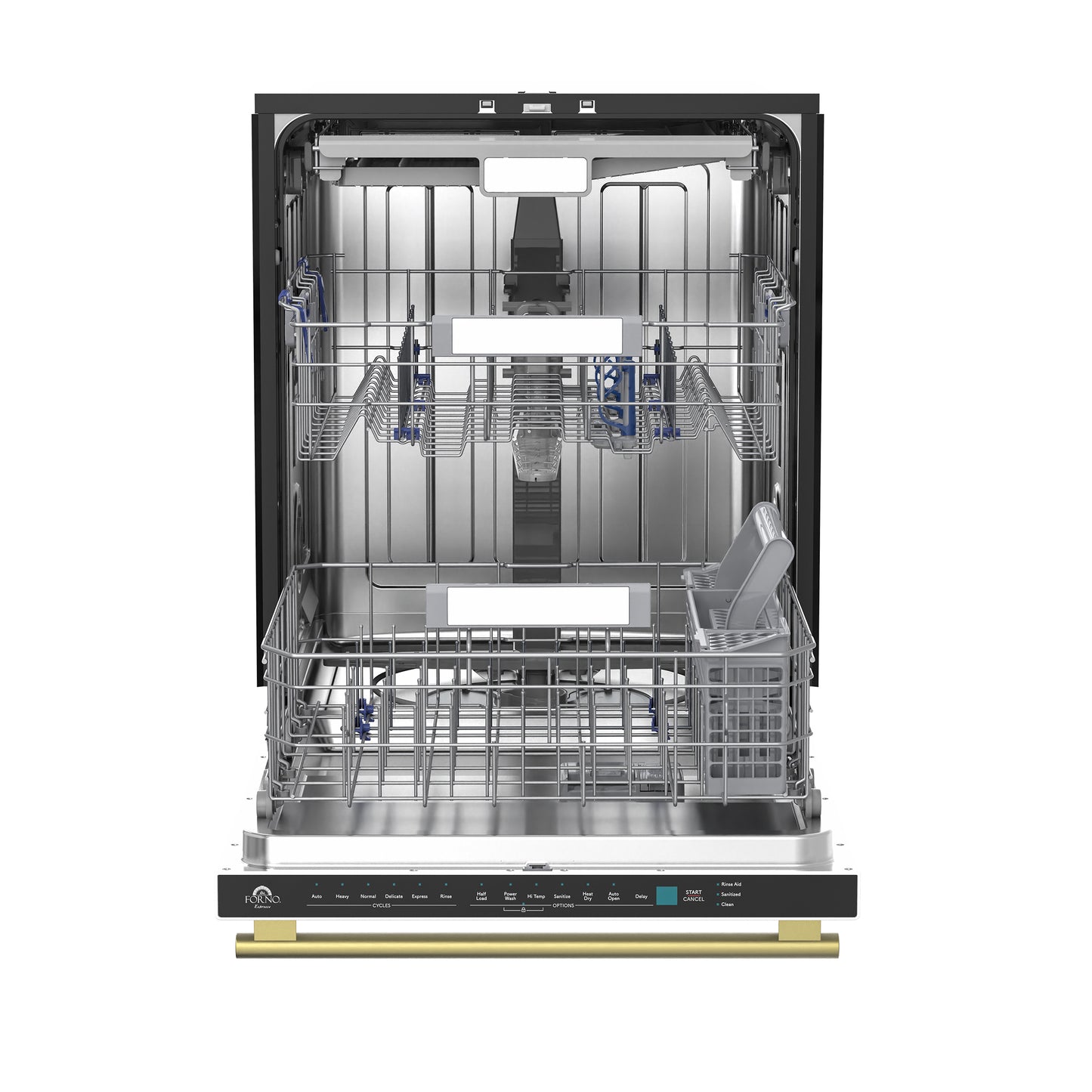 Stella 24 in. Built-in Dishwasher in White, Tall Tub, Top Touch Control, Fingerprint-Resistant Stainless Steel Dishwasher, Quiet 44 dBA, Soil-Sensing Capable, NSF & ENERGY STAR - Forno Appliances