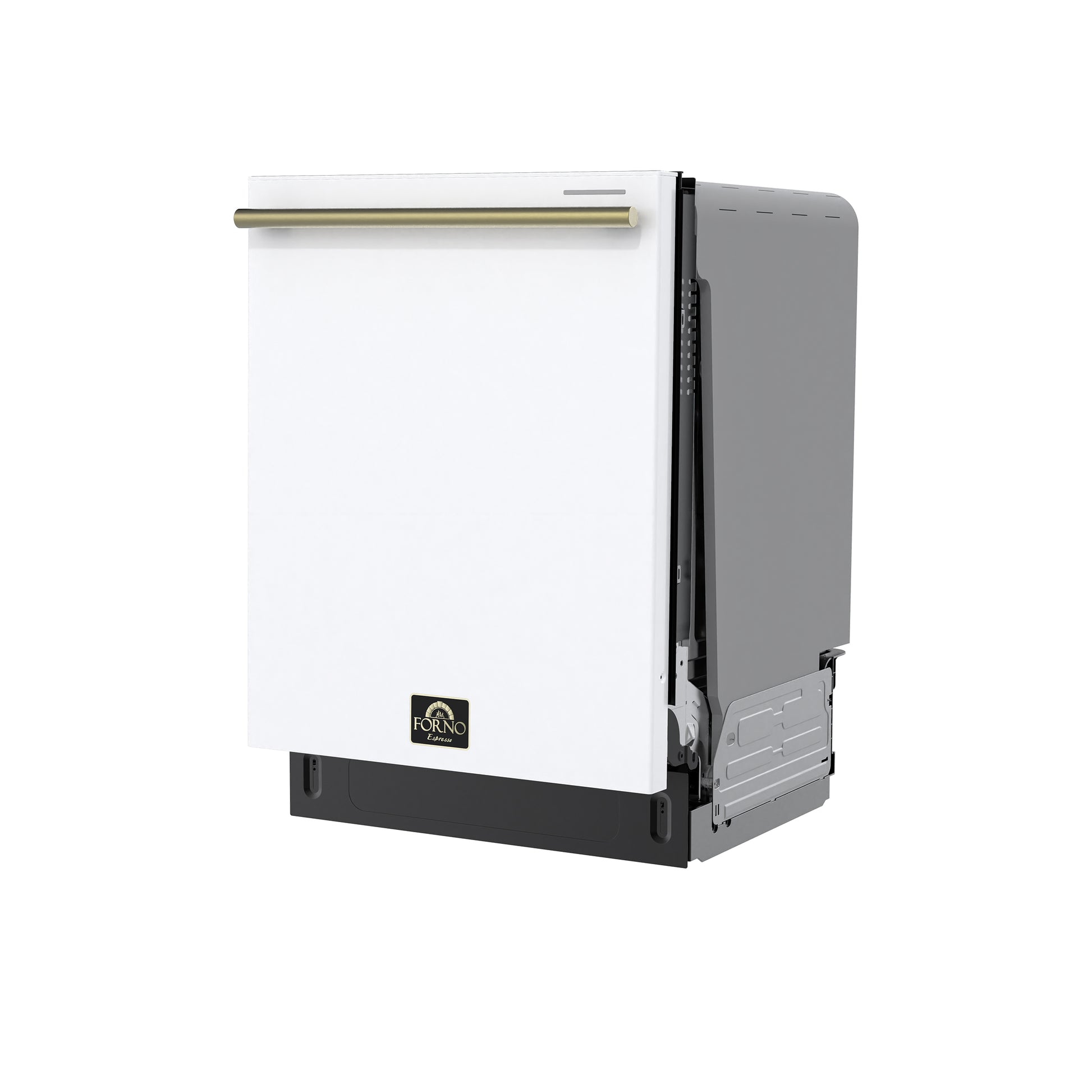 Stella 24 in. Built-in Dishwasher in White, Tall Tub, Top Touch Control, Fingerprint-Resistant Stainless Steel Dishwasher, Quiet 44 dBA, Soil-Sensing Capable, NSF & ENERGY STAR - Forno Appliances