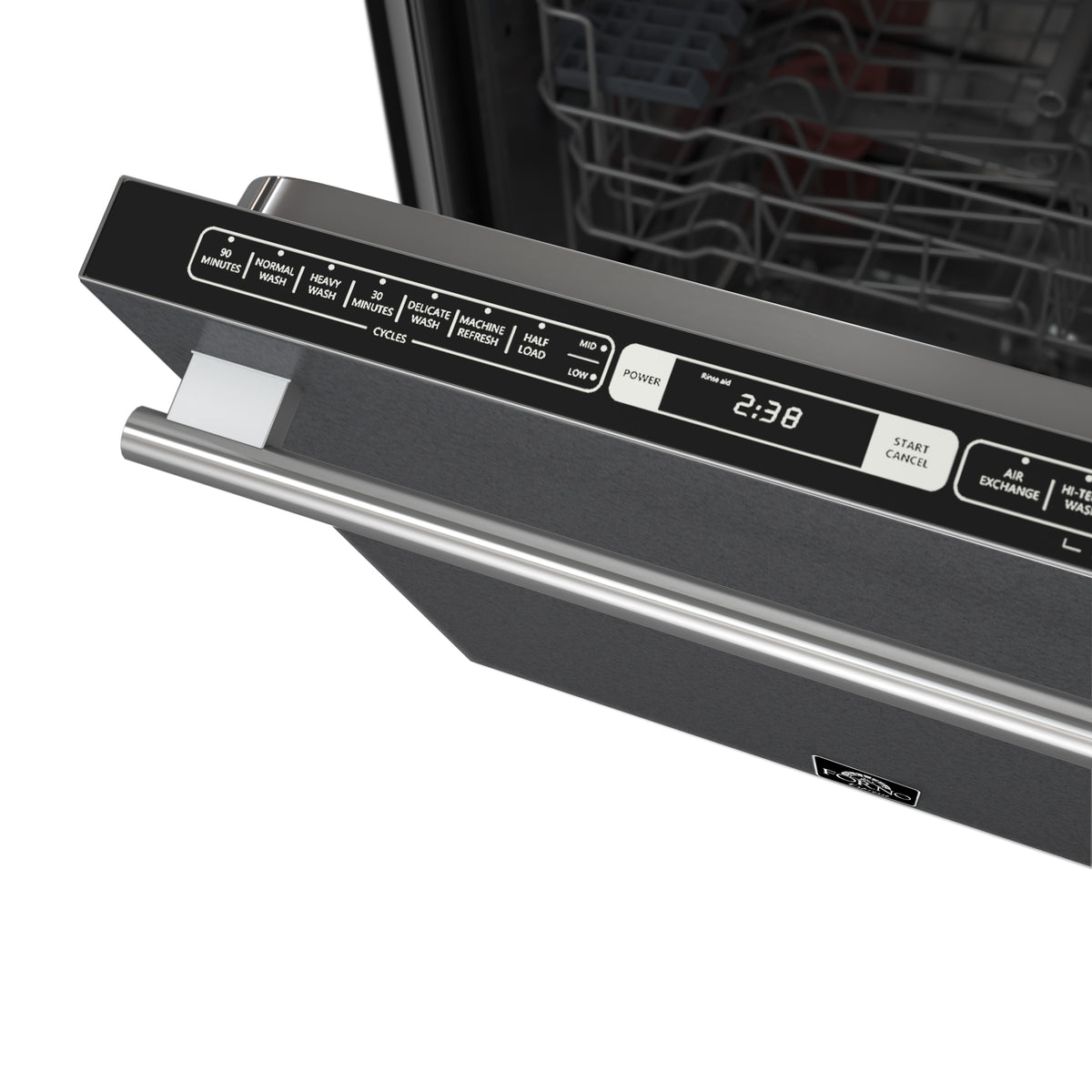 Forno Romano lave-vaisselle encastrable 24-Inch Espresso, finition noire, cuve en acier inoxydable, 49 dBA, certifié Energy Star - Forno Appliances