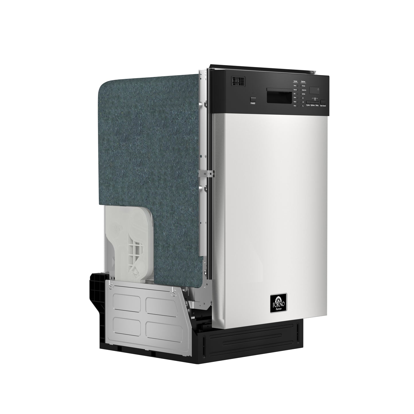 Lavavajillas empotrado Forno Polo de acero inoxidable de 18 pulgadas, 8 cubiertos, certificación ENERGY STAR, 52 dBA