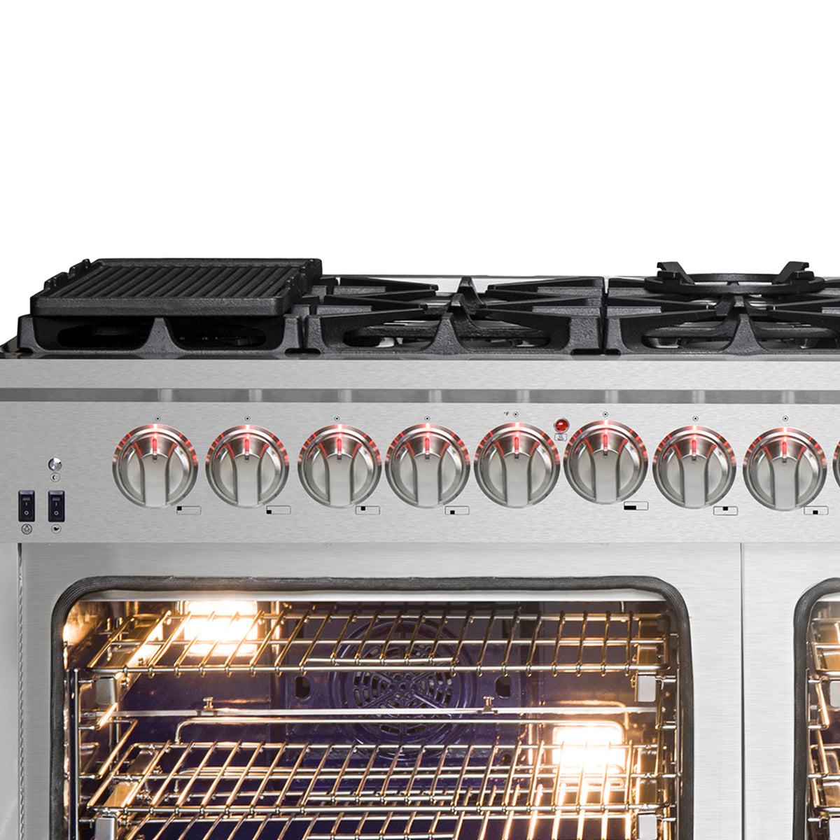 Forno Capriasca 60-Inch Freestanding Dual Fuel Range, 10 Burners, True Convection Oven - Forno Appliances
