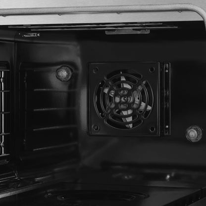 Valente 48" Dual Fuel Range in White, 8 Sealed Burners, 94 000 BTU Cooktop Output, 6.7 Cu.Ft. Double Oven, Telescopic Racks - Forno Appliances