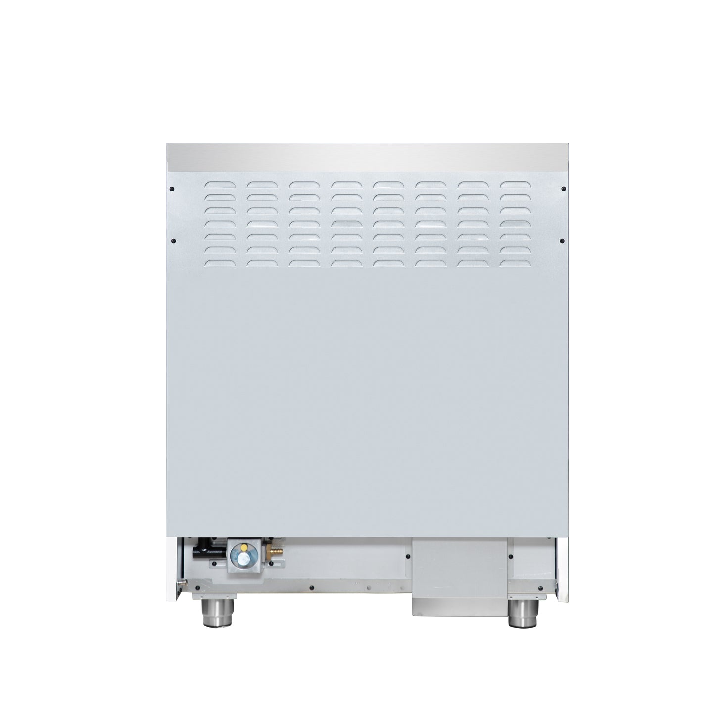 Cocina independiente de combustible dual Forno Massimo de 30 pulgadas en blanco con accesorios de latón antiguo, 4 quemadores, horno de convección de 4.32 pies cúbicos