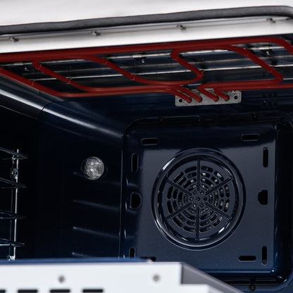 Cocina independiente de combustible dual Forno Massimo de 30 pulgadas en blanco con accesorios de latón antiguo, 4 quemadores, horno de convección de 4.32 pies cúbicos