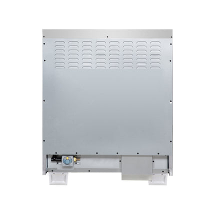 Forno Capriasca 30 Inch Freestanding French Door Dual Fuel Range in White with Antique Brass Accessories, 5 Burners, True Convection Oven