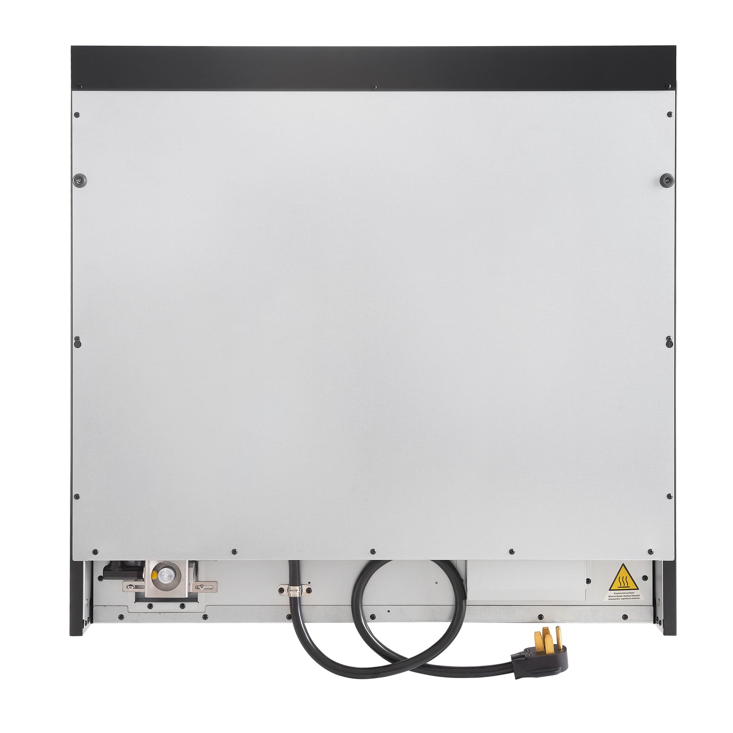 Cuisinière bi-énergie Forno Antico de 36 pouces, noir et laiton antique, 6 brûleurs, four à convection de 4,5 pi³