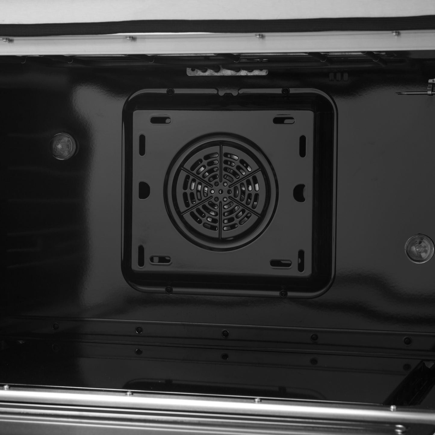 Cuisinière bi-énergie Forno Galiano de 36 pouces, design noir et laiton antique, 6 brûleurs scellés, 83 000 BTU, four à convection véritable de 5,36 pi³