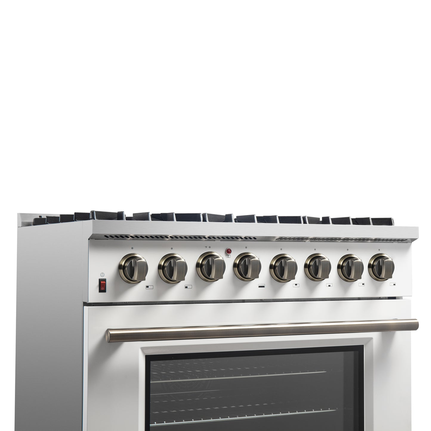 Cuisinière bi-énergie autonome Forno Galiano de 36 po, blanche