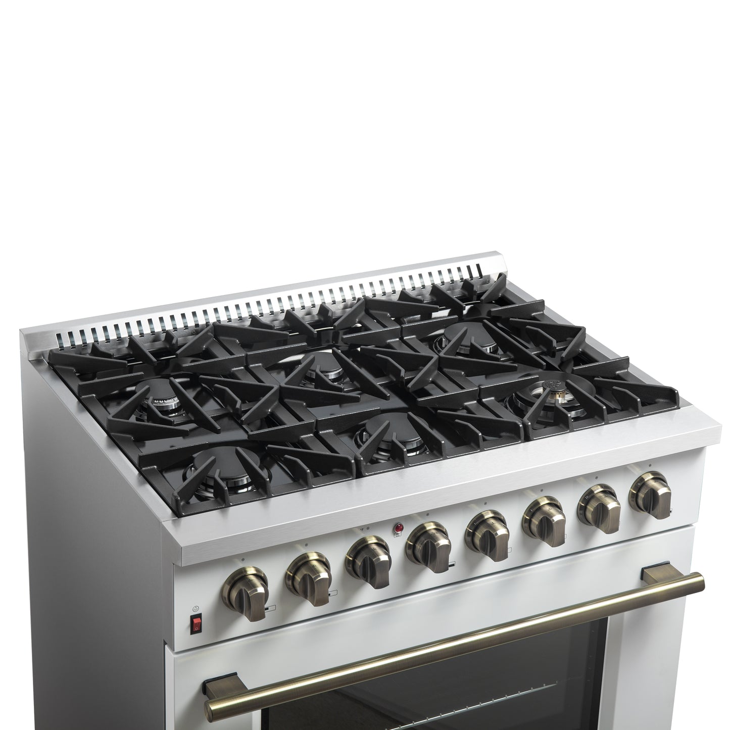 Cuisinière bi-énergie autonome Forno Galiano de 36 po, blanche