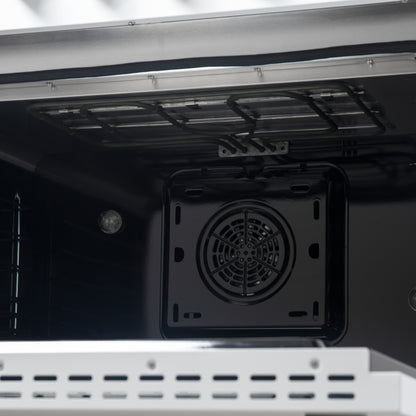 Cuisinière bi-énergie autonome Forno Galiano de 36 po, blanche