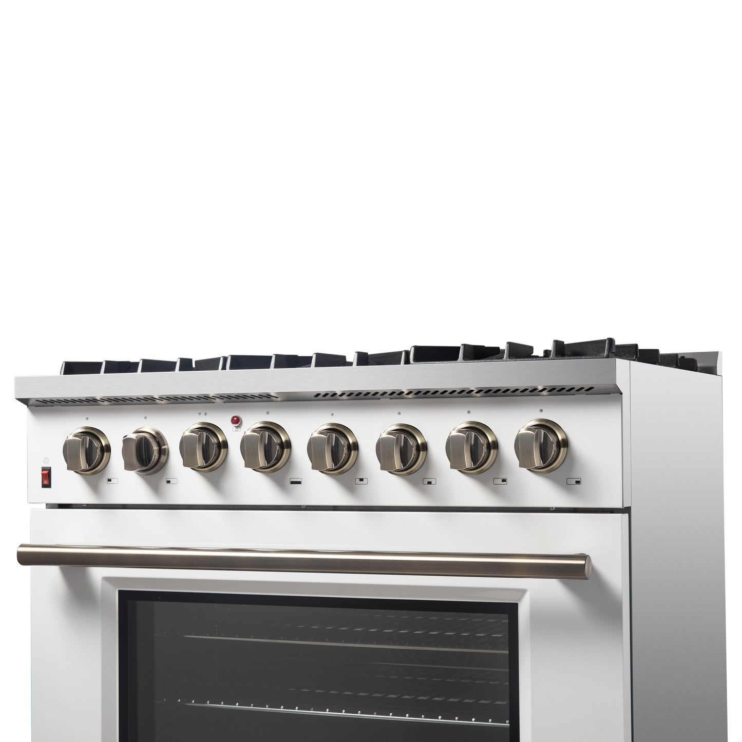 Cuisinière bi-énergie autonome Forno Galiano de 36 po, blanche