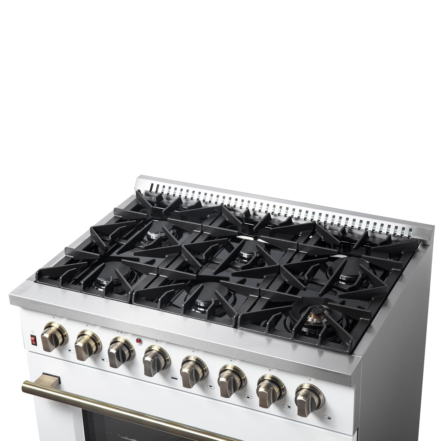 Cuisinière bi-énergie autonome Forno Galiano de 36 po, blanche