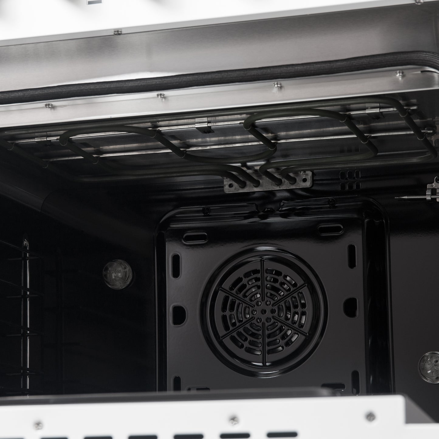 Gama de combustible dual Galiano de 48 pulgadas, diseño en blanco y latón antiguo con 8 quemadores sellados, 107,000 BTU, hornos dobles de 6.58 pies cúbicos y plancha