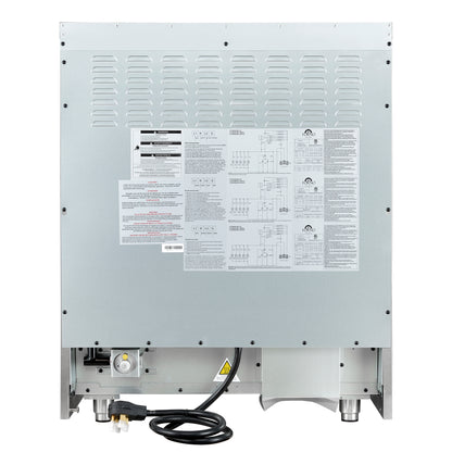 Cuisinière à gaz double foyer autonome à portes françaises Forno Galiano de 30 pouces, noire