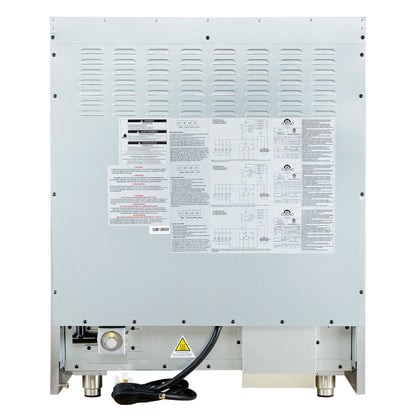 Cocina independiente de 30 pulgadas con puerta francesa y doble combustible, color blanco, Forno Galiano