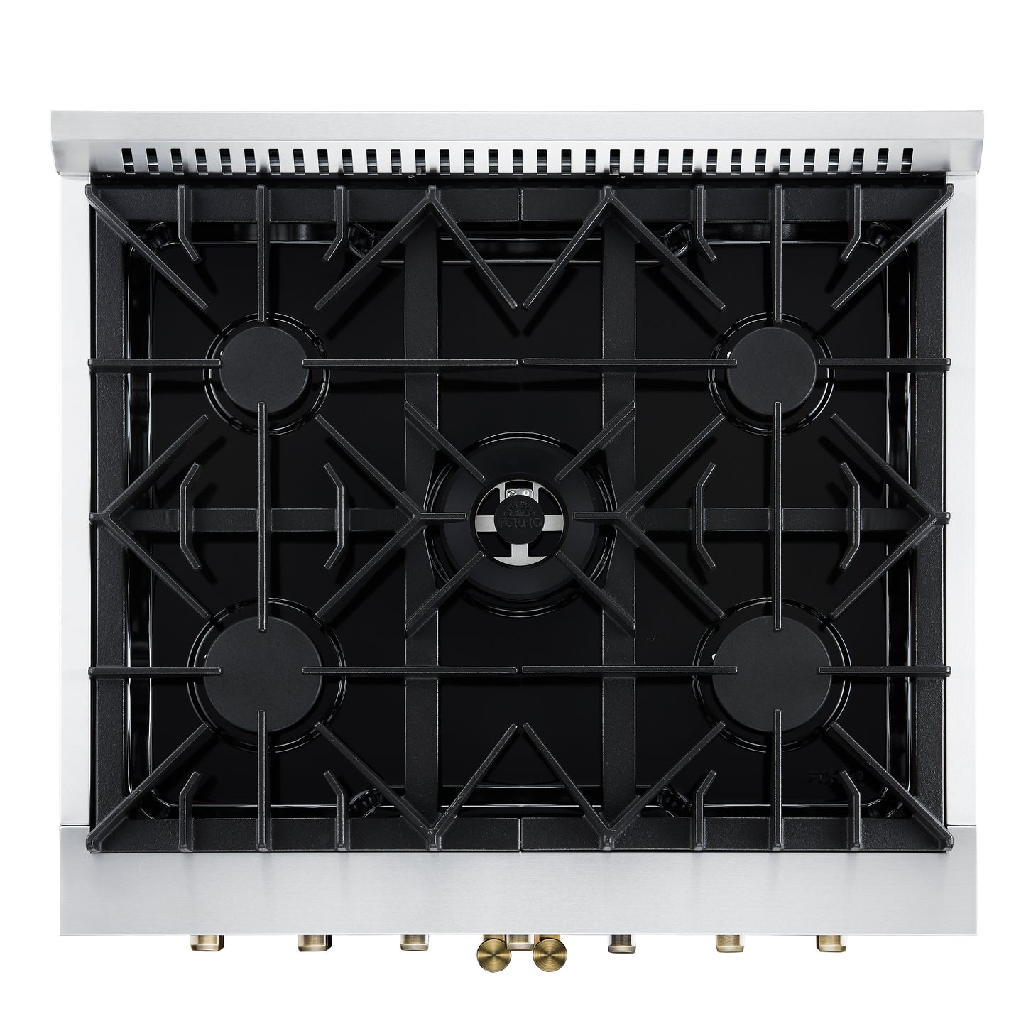 Cocina independiente de 30 pulgadas con puerta francesa y doble combustible, color blanco, Forno Galiano