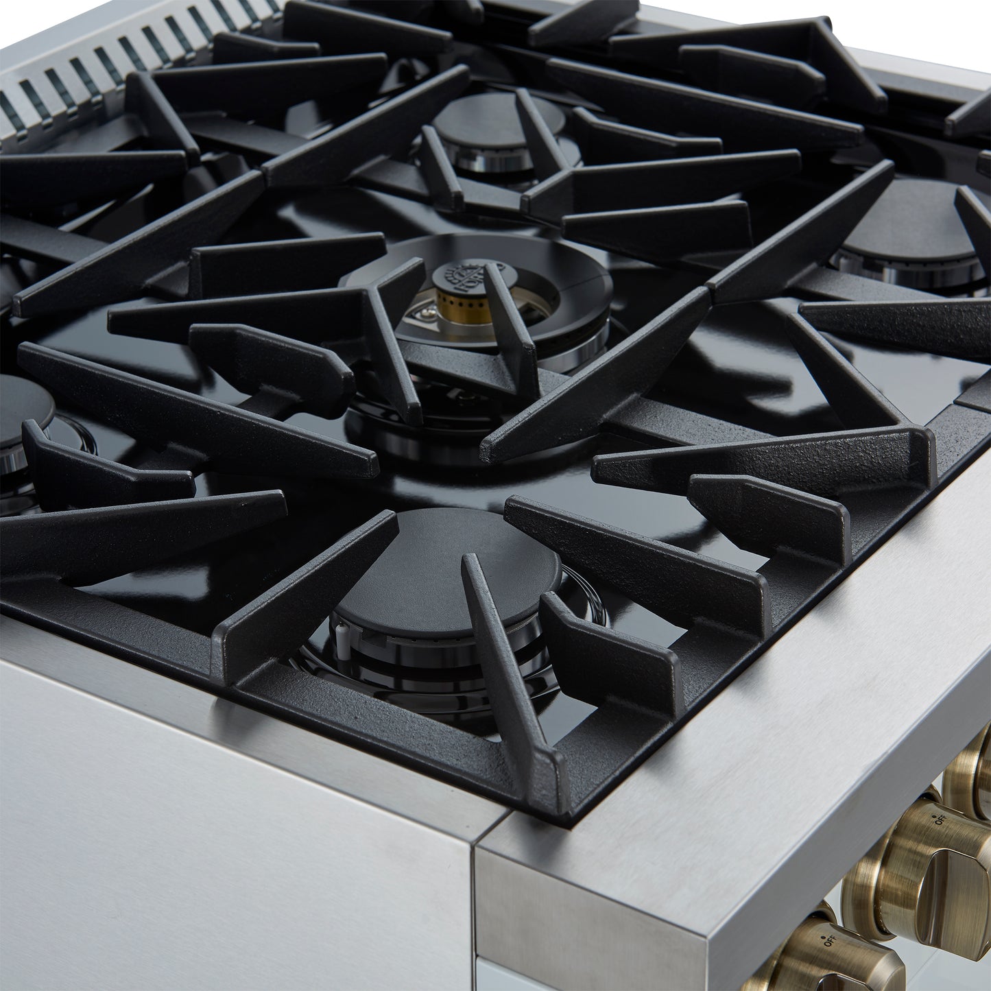 Cocina independiente de 30 pulgadas con puerta francesa y doble combustible, color blanco, Forno Galiano