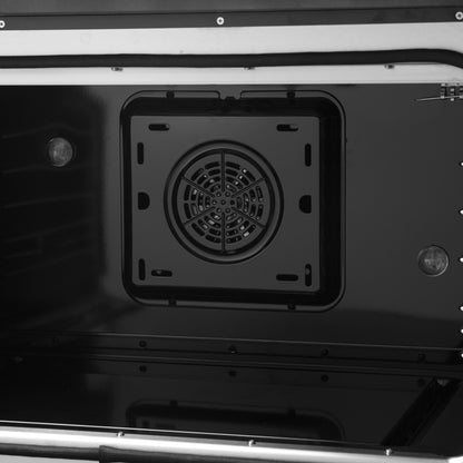 Cuisinière à gaz double foyer autonome à portes françaises Forno Galiano de 36 pouces, noire