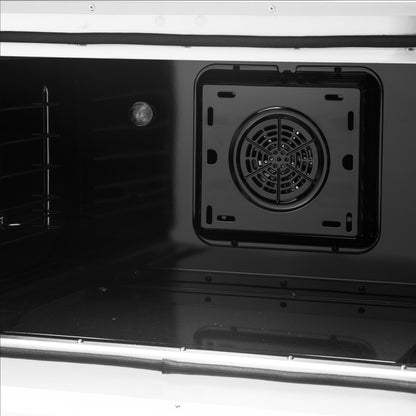 Cocina independiente de combustible dual con puerta francesa Forno Galiano de 36 pulgadas, color blanco