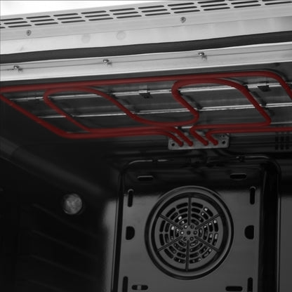 Cocina independiente de combustible dual con puerta francesa Forno Galiano de 36 pulgadas, color blanco