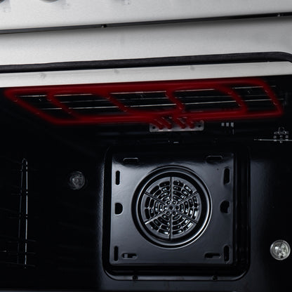 Cocina de doble combustible Forno Marco de 30 pulgadas, acero inoxidable, 4 quemadores, 37,000 BTU, horno de convección real, eficiencia energética