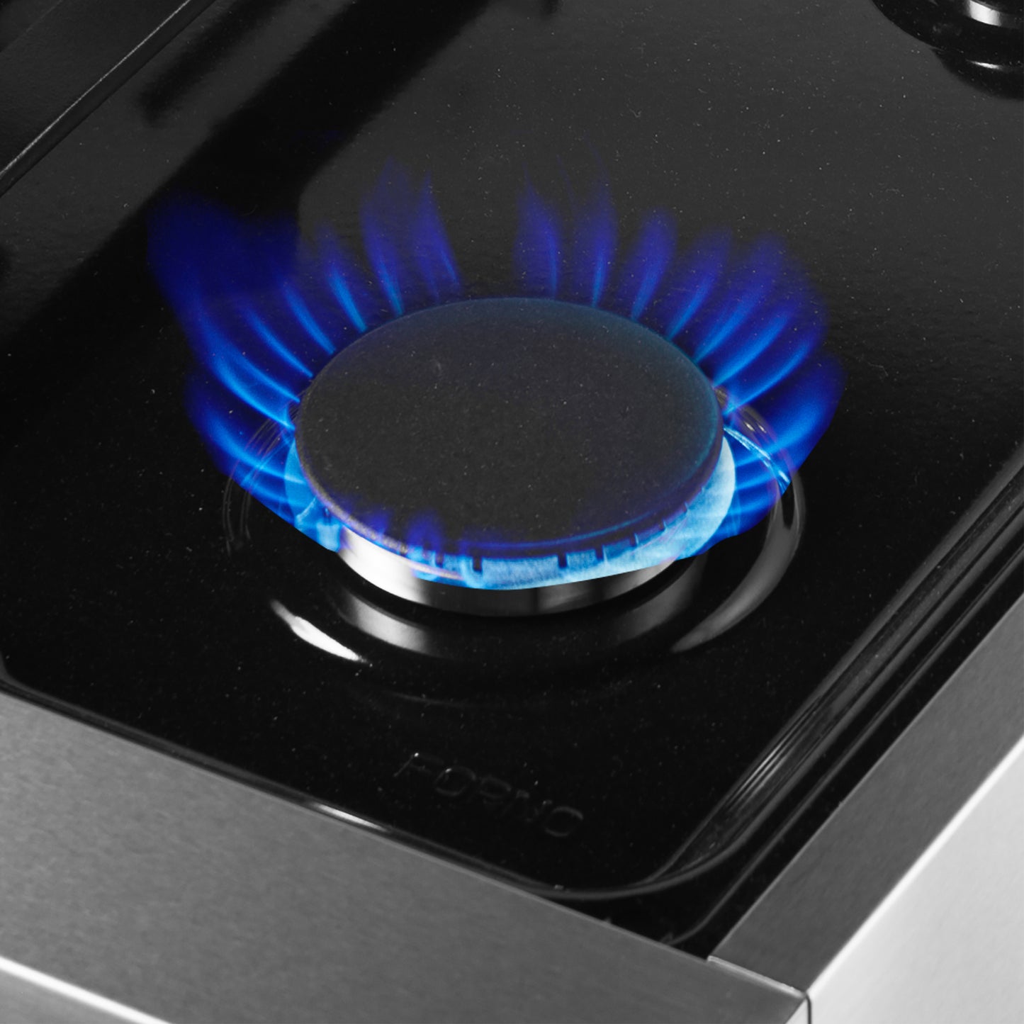 Cocina de doble combustible Forno Marco de 30 pulgadas, acero inoxidable, 4 quemadores, 37,000 BTU, horno de convección real, eficiencia energética