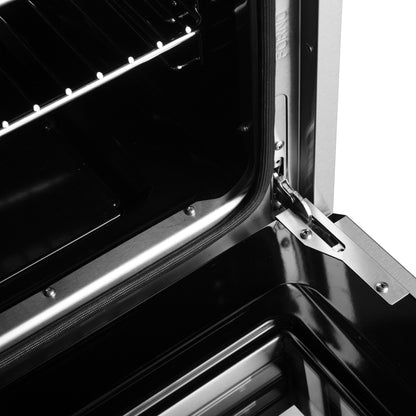 Cocina de doble combustible Forno Marco de 30 pulgadas, acero inoxidable, 4 quemadores, 37,000 BTU, horno de convección real, eficiencia energética