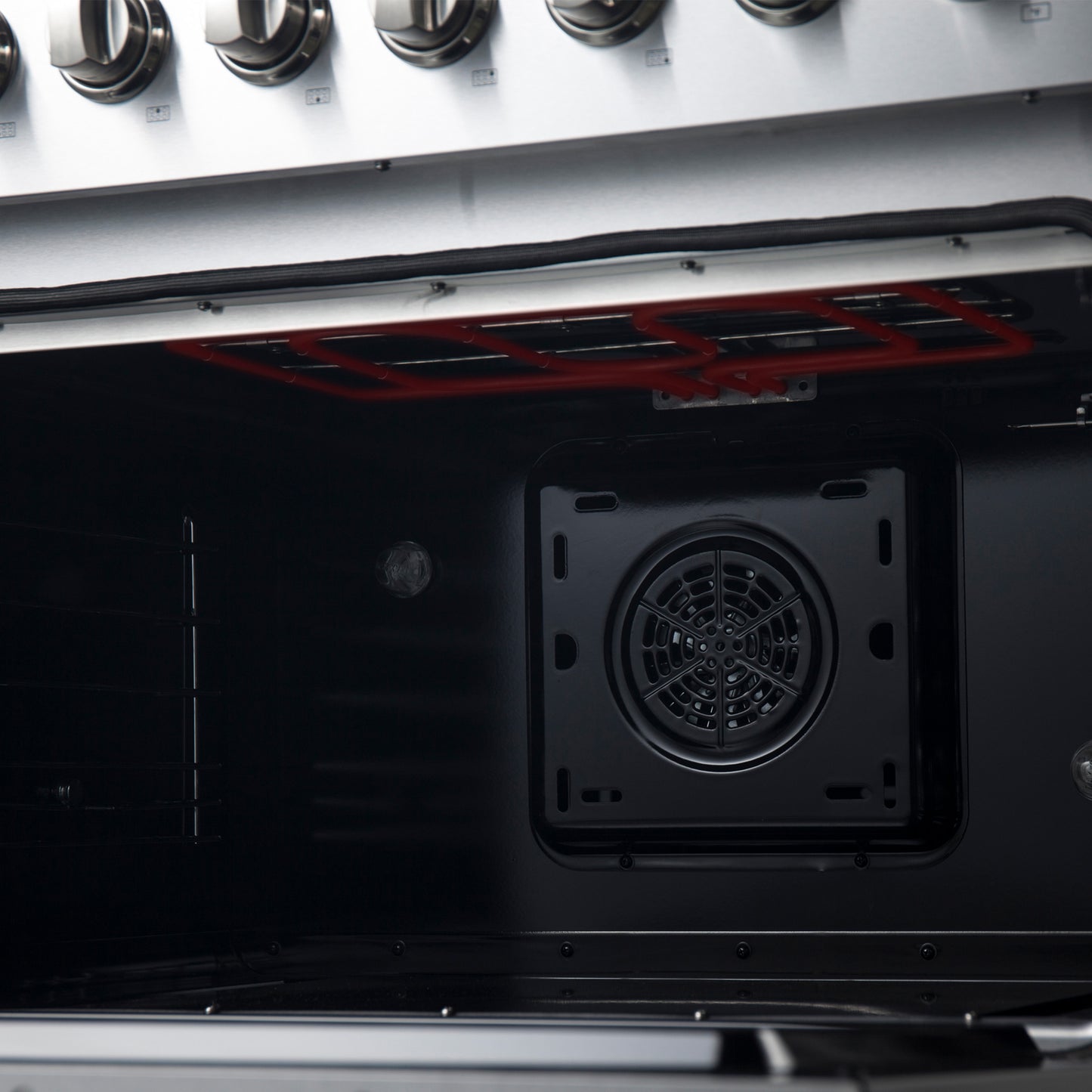 Cocina de doble combustible Forno Marco de 36 pulgadas, acero inoxidable, 6 quemadores, 67,000 BTU, horno de convección real, eficiencia energética