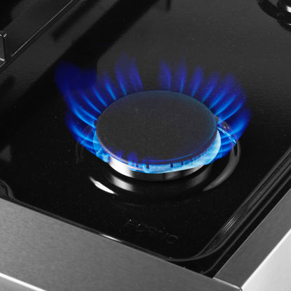 Cocina de doble combustible Forno Marco de 36 pulgadas, acero inoxidable, 6 quemadores, 67,000 BTU, horno de convección real, eficiencia energética