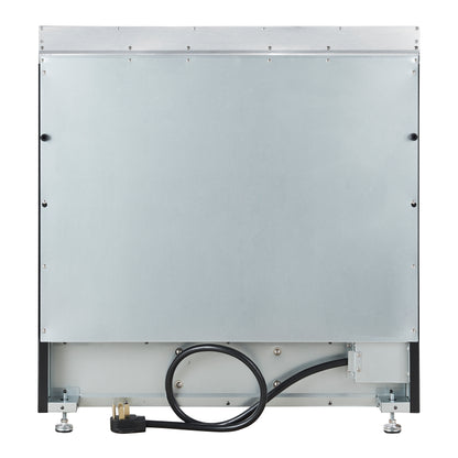 Cocina eléctrica independiente Forno Paolo de 36 pulgadas, color negro, acero inoxidable, 5.44 pies cúbicos, horno de convección real, eficiencia energética