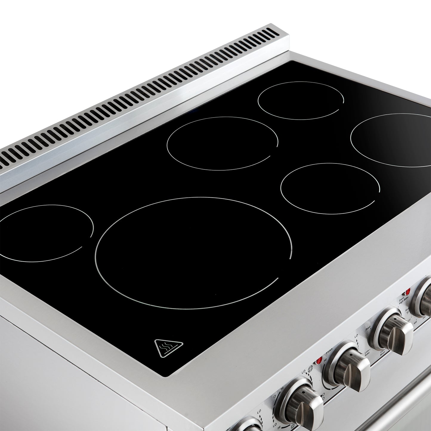 Cocina eléctrica independiente Forno Paolo de 36 pulgadas, acero inoxidable, 5.44 pies cúbicos, horno de convección real, eficiencia energética