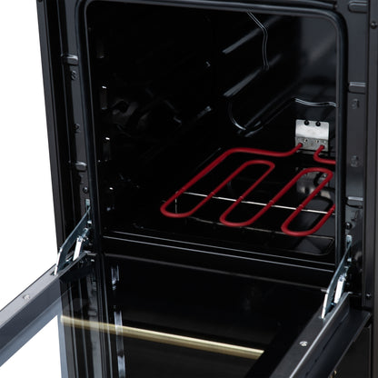 Cuisinière électrique autonome Forno Pallerano de 20 pouces, noire, version Canada, prise et cordon inclus