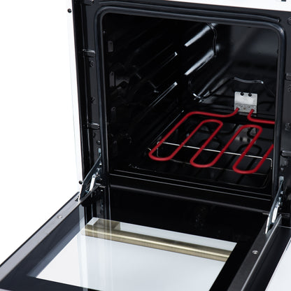 Cuisinière électrique autonome Forno Pallerano de 20 pouces, blanche, version Canada, prise et cordon inclus