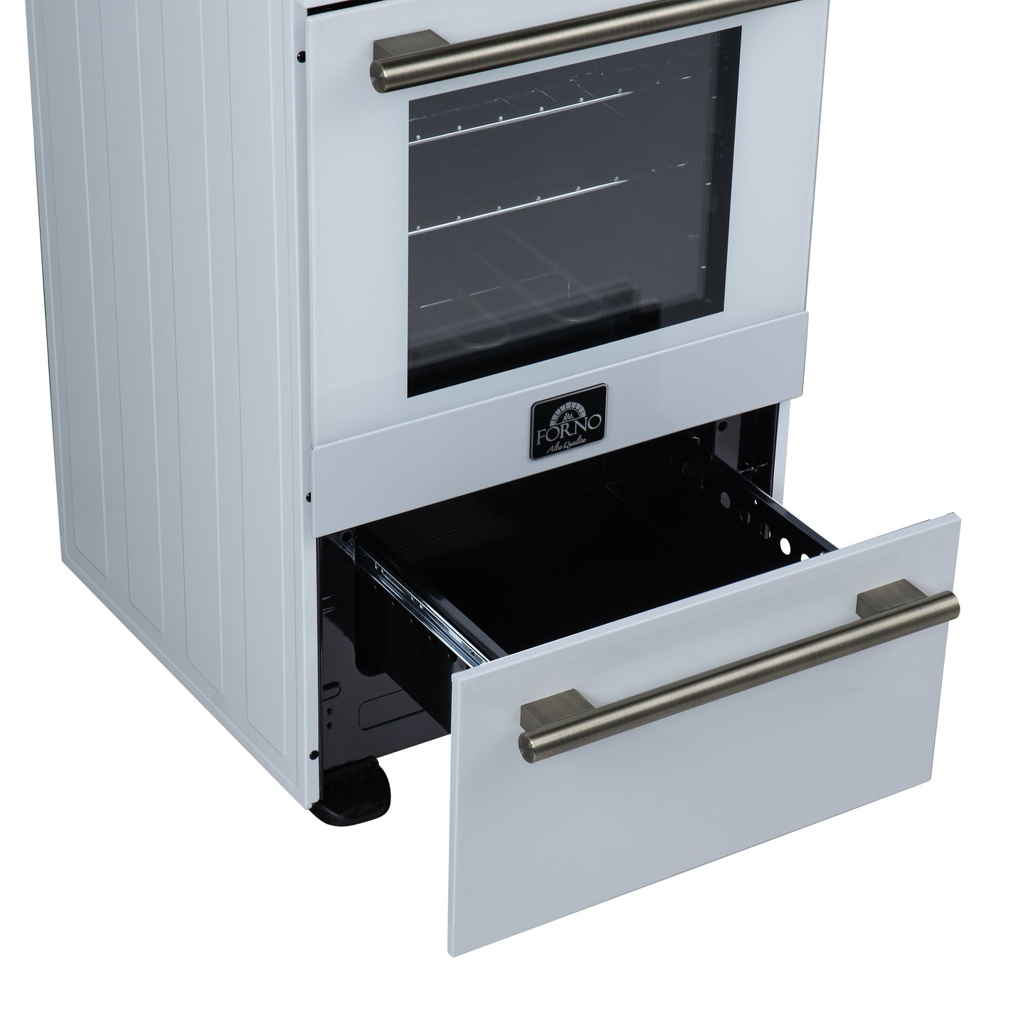 Cuisinière électrique autonome Forno Pallerano de 20 pouces, blanche, version Canada, prise et cordon inclus