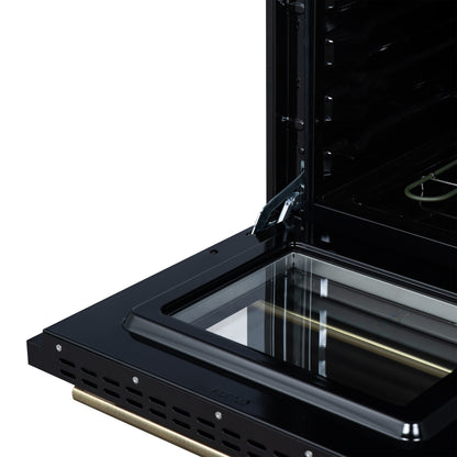 Cuisinière électrique autonome Forno Loiano de 24 pouces, noire, version Canada, prise et cordon inclus