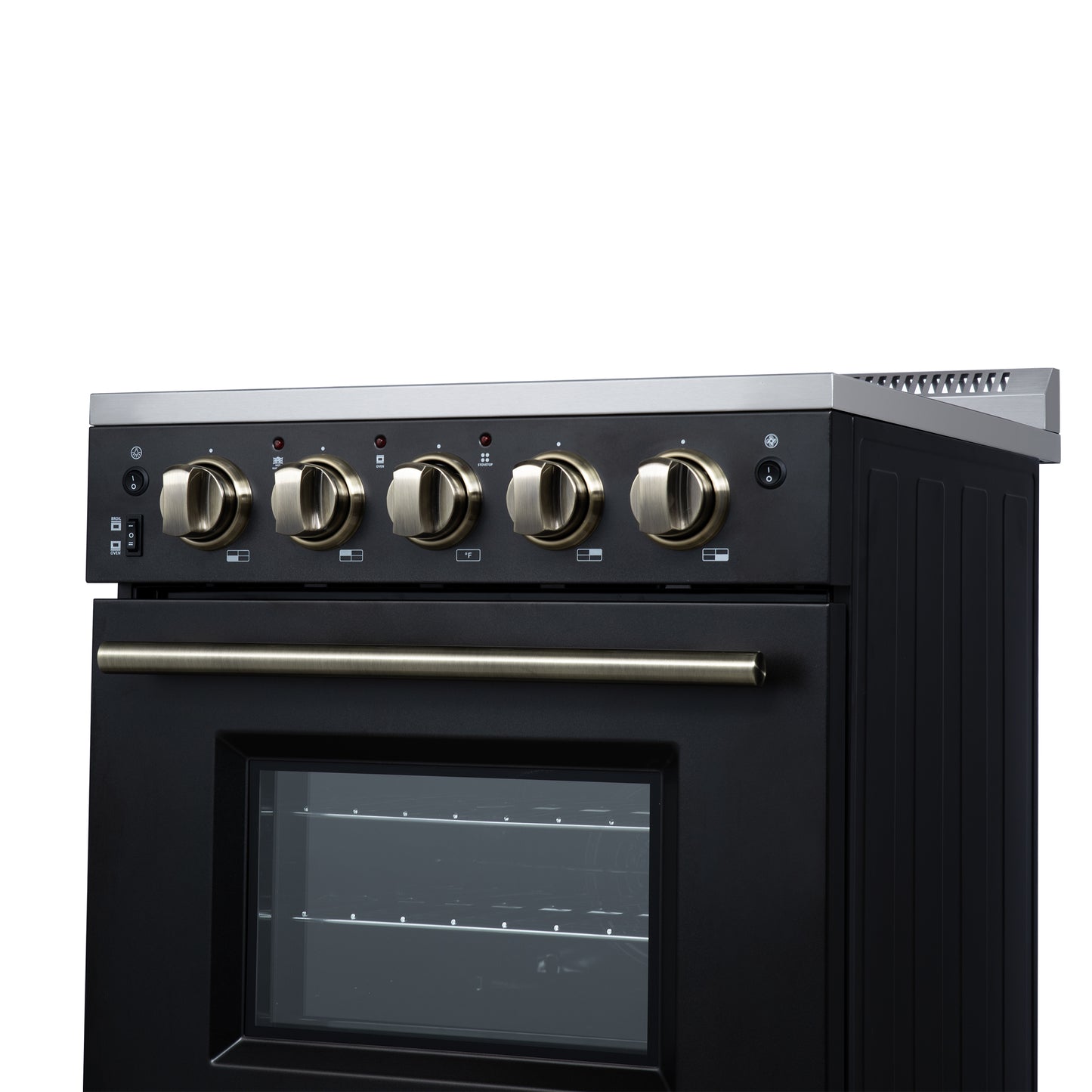 Cuisinière électrique autonome Forno Loiano de 24 pouces, noire, version Canada, prise et cordon inclus