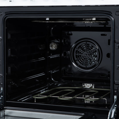 Cocina eléctrica independiente Forno Loiano de 24 pulgadas en blanco, versión canadiense, enchufe y cable incluidos