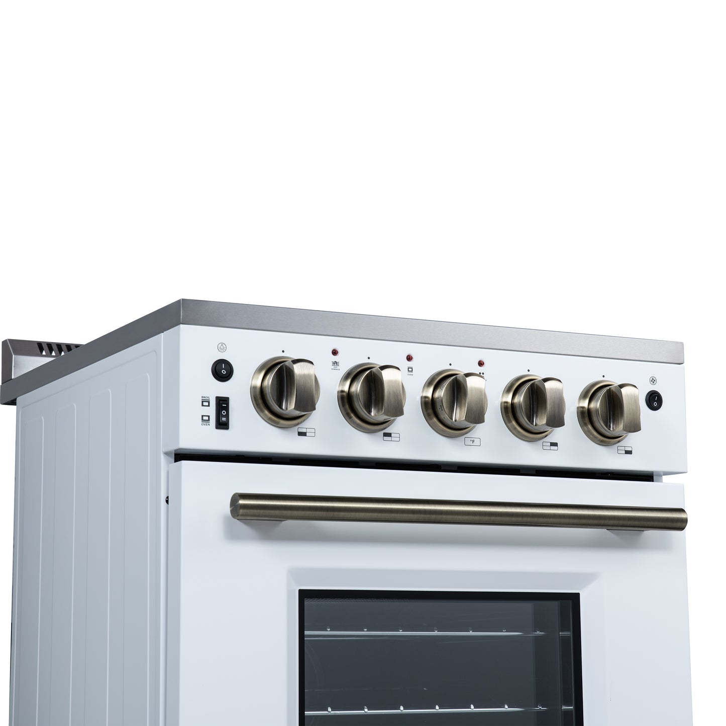 Cocina eléctrica independiente Forno Loiano de 24 pulgadas en blanco, versión canadiense, enchufe y cable incluidos