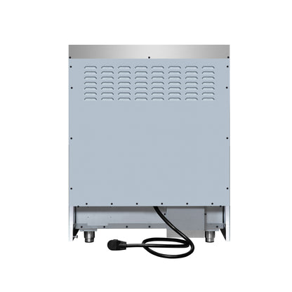 Galiano 30 Inch French Door Electric range, 4 radiant burners, 4.32 cf. True Convection oven, Air fryer kit, Black - Forno Appliances